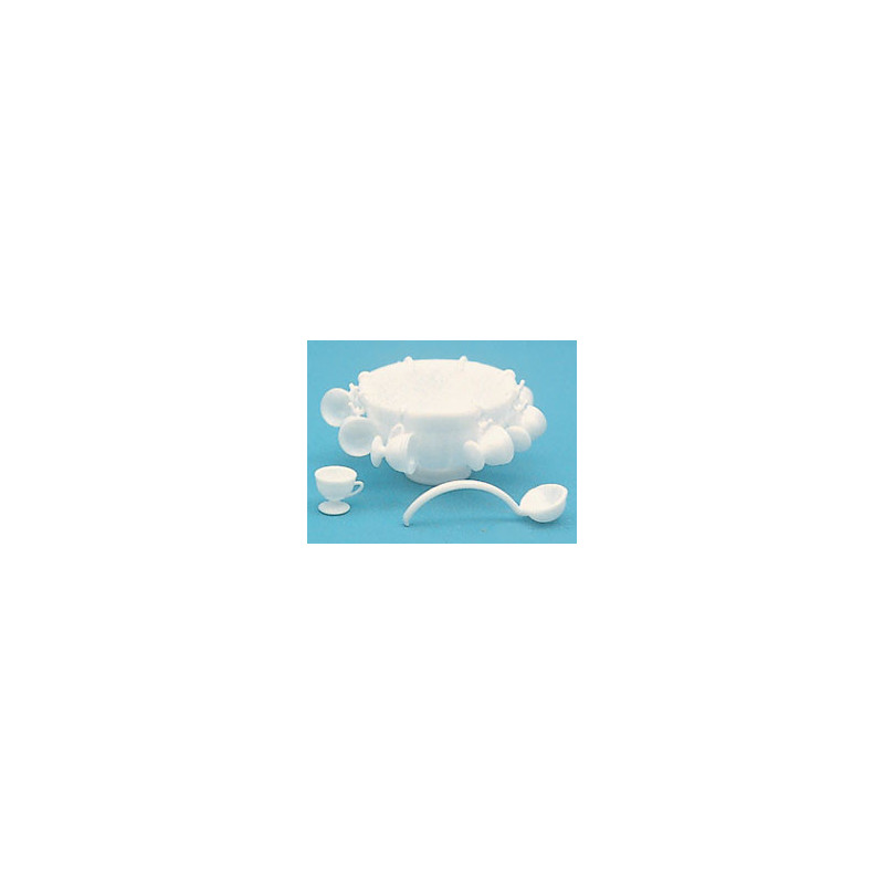 M-120W PUNCH BOWL SET MINIKIT, WHITE