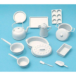 COOKWARE KIT, WHITE, 14PCS