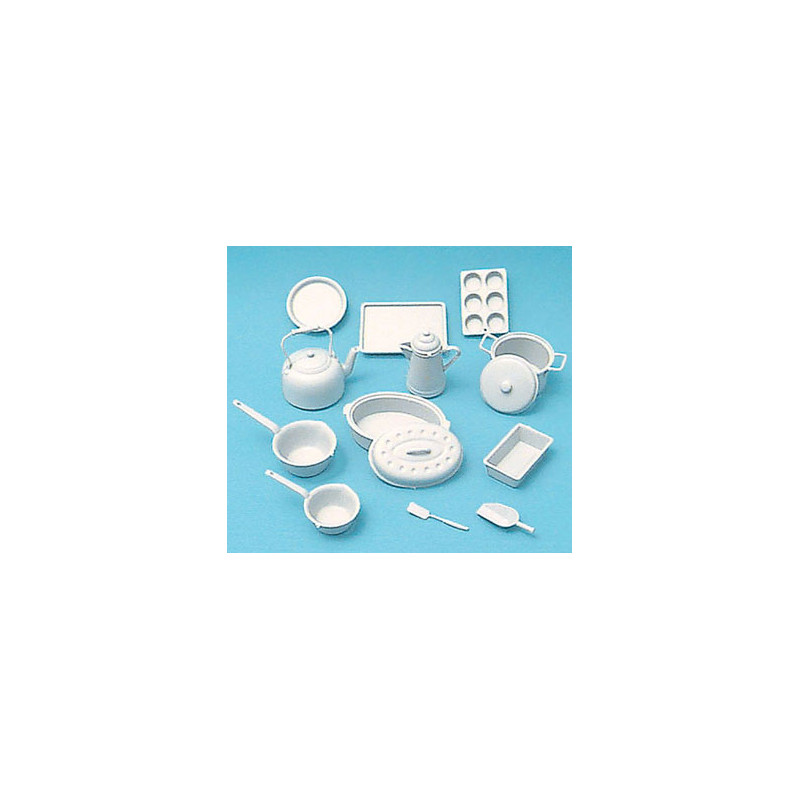 COOKWARE KIT, WHITE, 14PCS