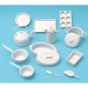 COOKWARE KIT, WHITE, 14PCS