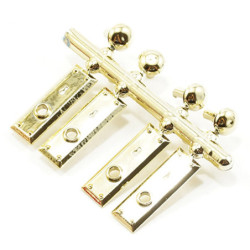 DOOR HARDWAR GOLD 4 KNOBS/4 PLATES