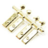 DOOR HARDWAR GOLD 4 KNOBS/4 PLATES