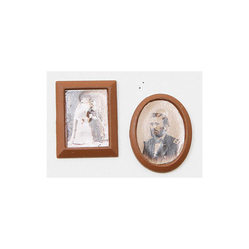 BROWN FRAMED SEPIA PHOTOS, 2/PC