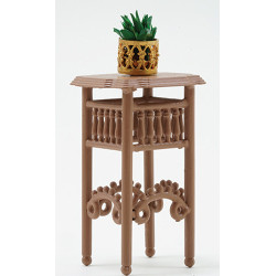 PLANT STAND W/PLANT, BROWN
