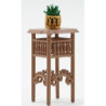 PLANT STAND W/PLANT, BROWN