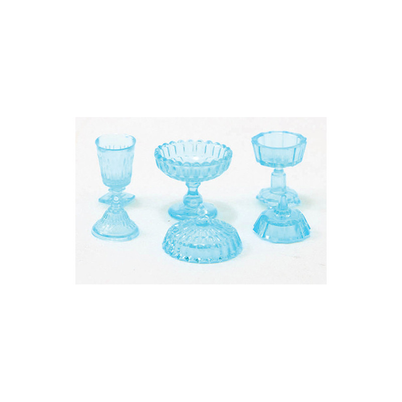 CANDY DISHES, 3PC, BLUE