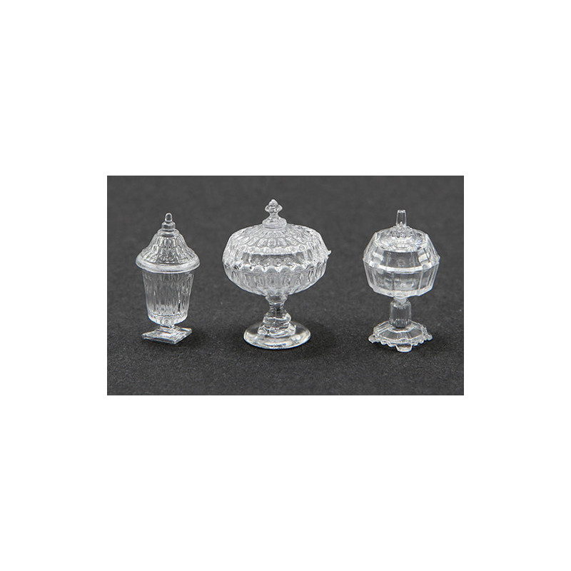 CANDY DISHES, 3PC, CLEAR