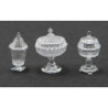 CANDY DISHES, 3PC, CLEAR