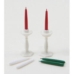 WHITE CANDLESTICKS