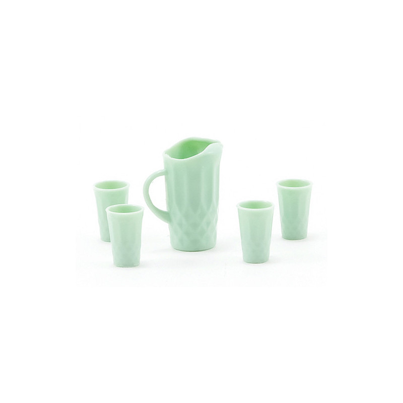 PITCHER & GLASSES SET, JADITE