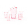 PITCHER W/4 GLASSES, PINK
