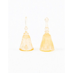 DINNER BELLS, 2PC, AMBER