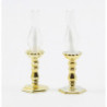 POLISHED GOLD CANDLESTICKS (2)
