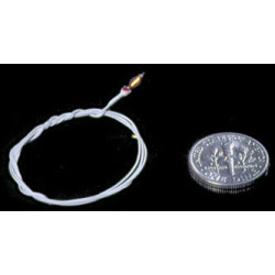 12 V. MICRO-FLAME BULB W/12 IN WHITE WIR