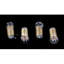 12V RD SCREW-BASE BULBS, 4/PK