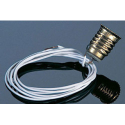 SCREW-BASE BULB SOCKET (WHITE WIRE)