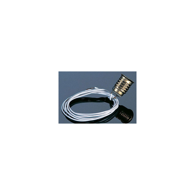 SCREW-BASE BULB SOCKET (WHITE WIRE)