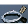 SCREW-BASE BULB SOCKET (WHITE WIRE)