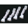 SINGLE RECEPTACLE EXT CORDS, 4/PK