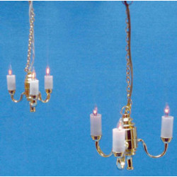 3-ARM COLONIAL CHANDELIER 1/2 SCALE