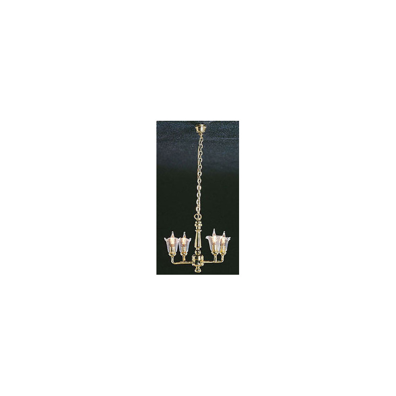 &MH633: 4 UP-ARM CL TULIP SHADE CHAND
