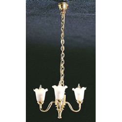 &MH734: 3 UP-ARM TULIP SHADE CHANDELIER
