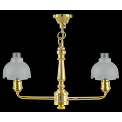 &MH722: 2 UP-ARM BELL SHADE CHANDELIER