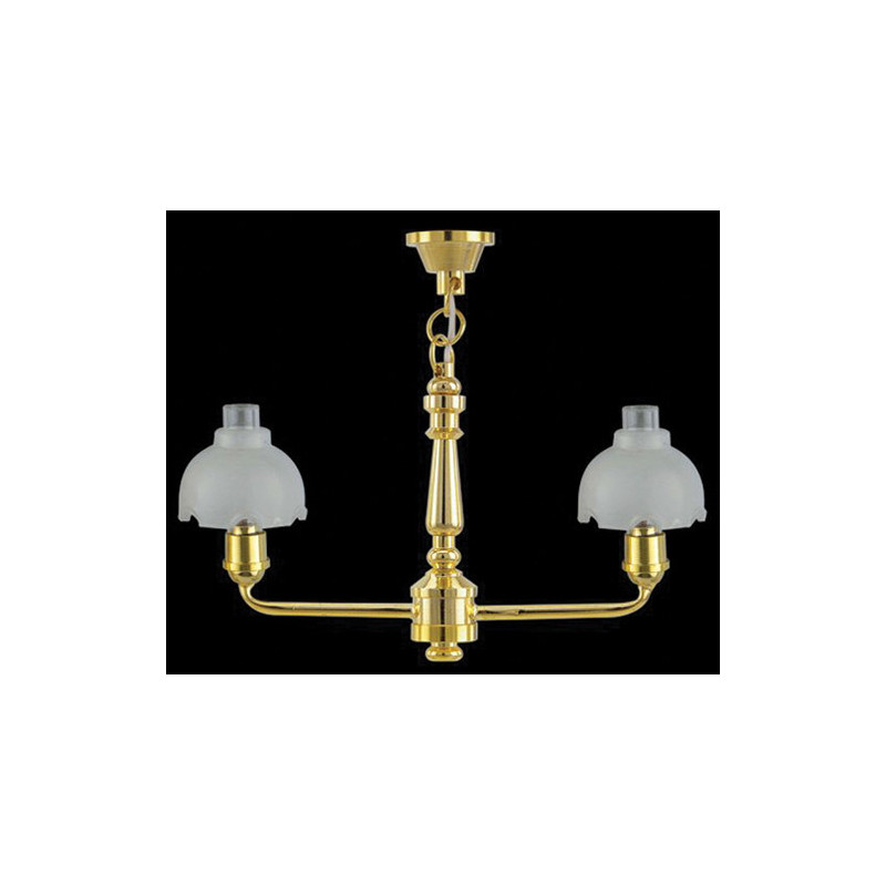 &MH722: 2 UP-ARM BELL SHADE CHANDELIER