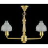 &MH722: 2 UP-ARM BELL SHADE CHANDELIER