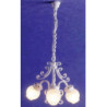 CHANDELIER, 3-ARM FILIGREE WHT