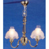 &MH726: CHANDELIER 2-ARM FLUTED SHADE