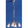 4DOWN-ARM FROSTED TULIP CHANDELIER