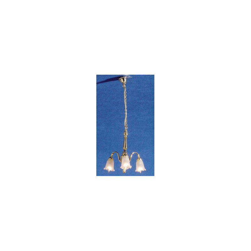 &MH734: 3 FRSTD TULIP CHAND, REPL BULBS