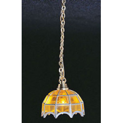 &HW2008: TIFFANY HANGING LAMP, AMBER