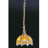 &HW2008: TIFFANY HANGING LAMP, AMBER