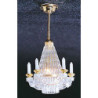 BRASS DOWNROD CHANDELIER