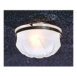 CEIL LAMP W/REMOVABLE FROSTED SHADE