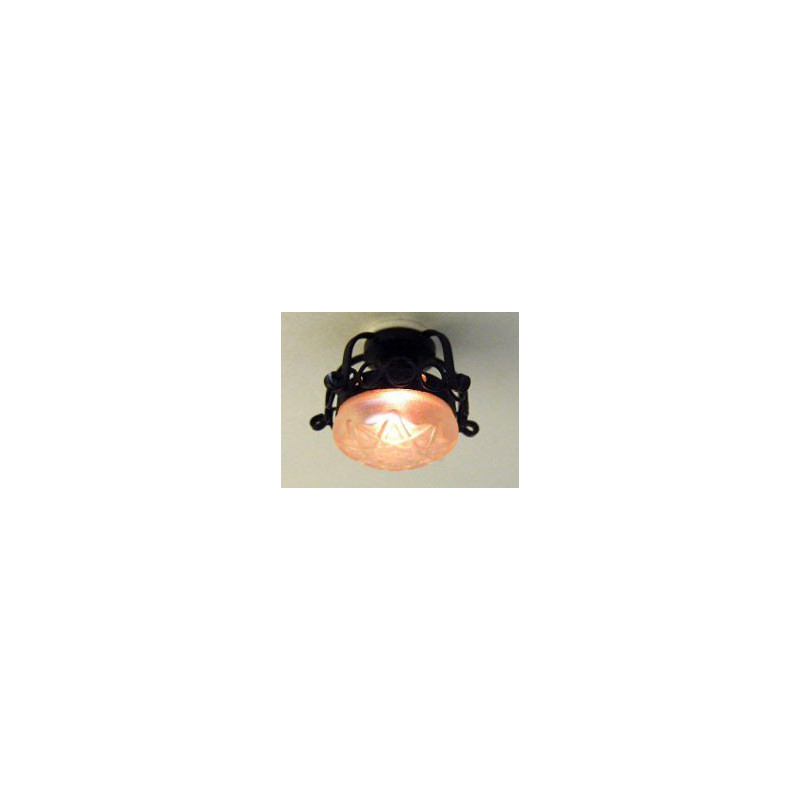 SCROLLED IRON CEILING LAMP