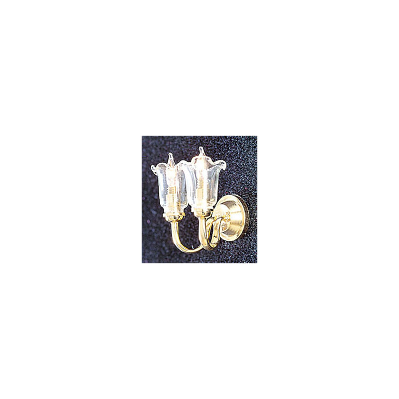 &MH854: DUAL CL TULIP WALL SCONCE