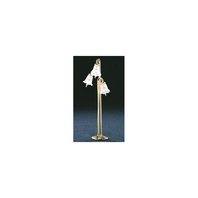 &MH712: 3 TULIP SHADE ARCHED FLOOR LAMP