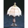 &MH627: WHITE TIFFANY TABLE LAMP