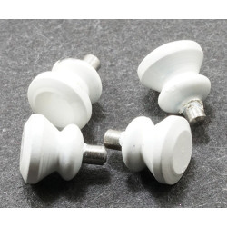 WHITE KNOBS, 6/PK