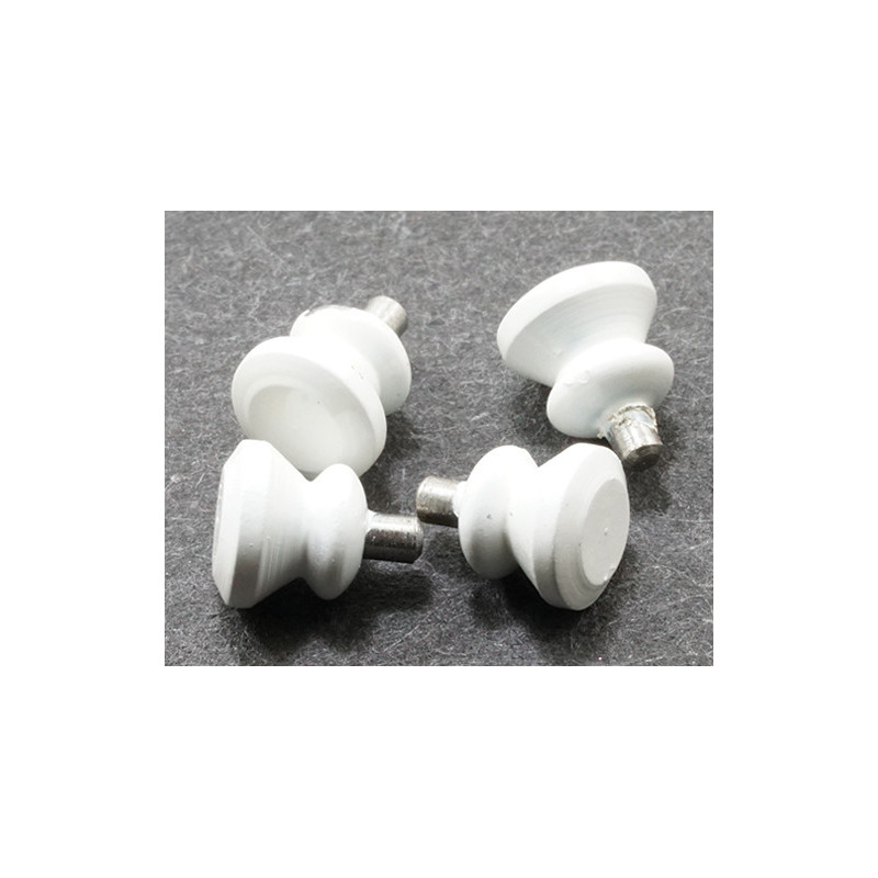WHITE KNOBS, 6/PK