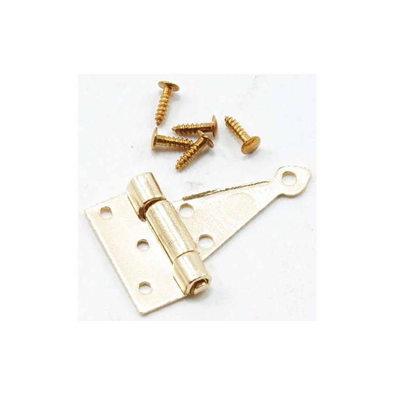 T-HINGES, BRASS 2PR W/24 NAILS