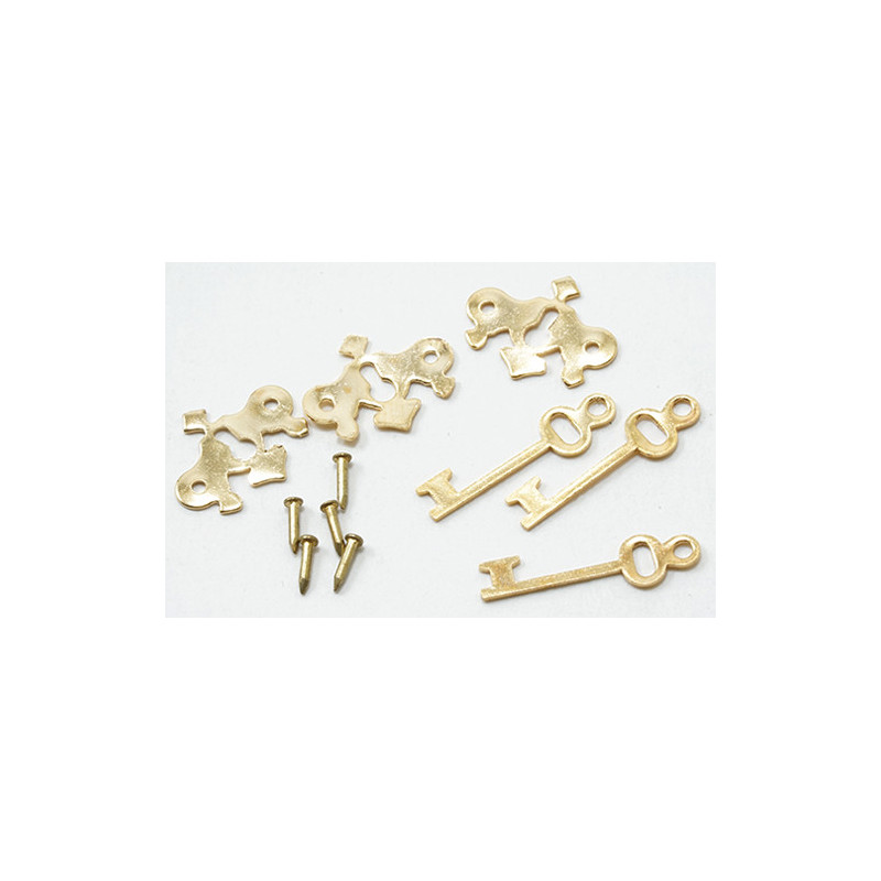 CHIPPENDALE KEY PLATE W/KEY&NAIL
