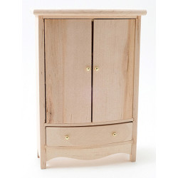 Unfinished Armoire with Drawer
