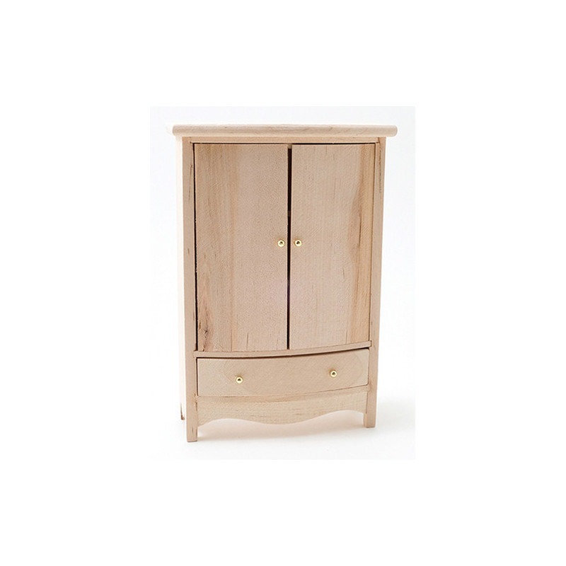 Unfinished Armoire with Drawer