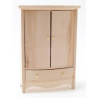 Unfinished Armoire with Drawer