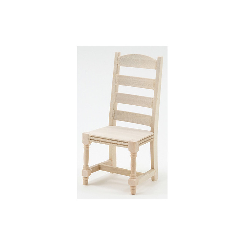LADDER BACK SIDE CHAIR, UNFINISHED