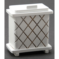 &AZD6872: CLOTHES HAMPER, WHITE (HH08)
